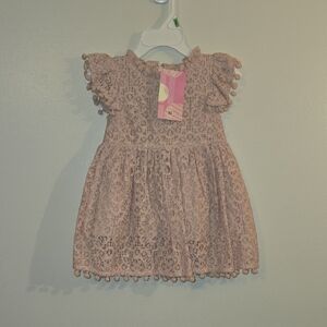 Charming Lace Kids Dress in Soft Blush Pink NWT LOT P